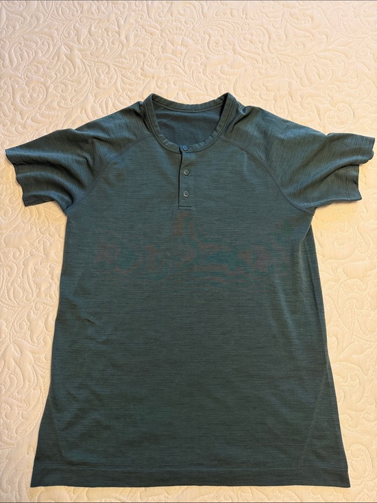 Other - Men's Short-Sleeve Henley Polo in Teal